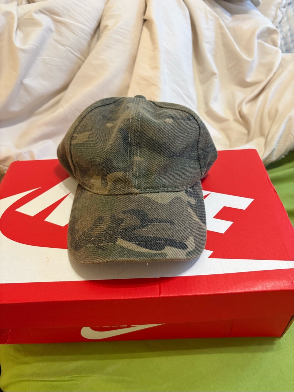 Camouflage Cotton Baseball Cap - Green Camo